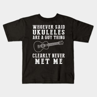 Uke-ing Stereotypes: Ukulele for Everyone! Kids T-Shirt